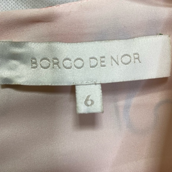 Borgo de Nor Luna Asymmetrical Printed Crepe de Chine Midi Dress in Light Pink - Picture 11 of 11